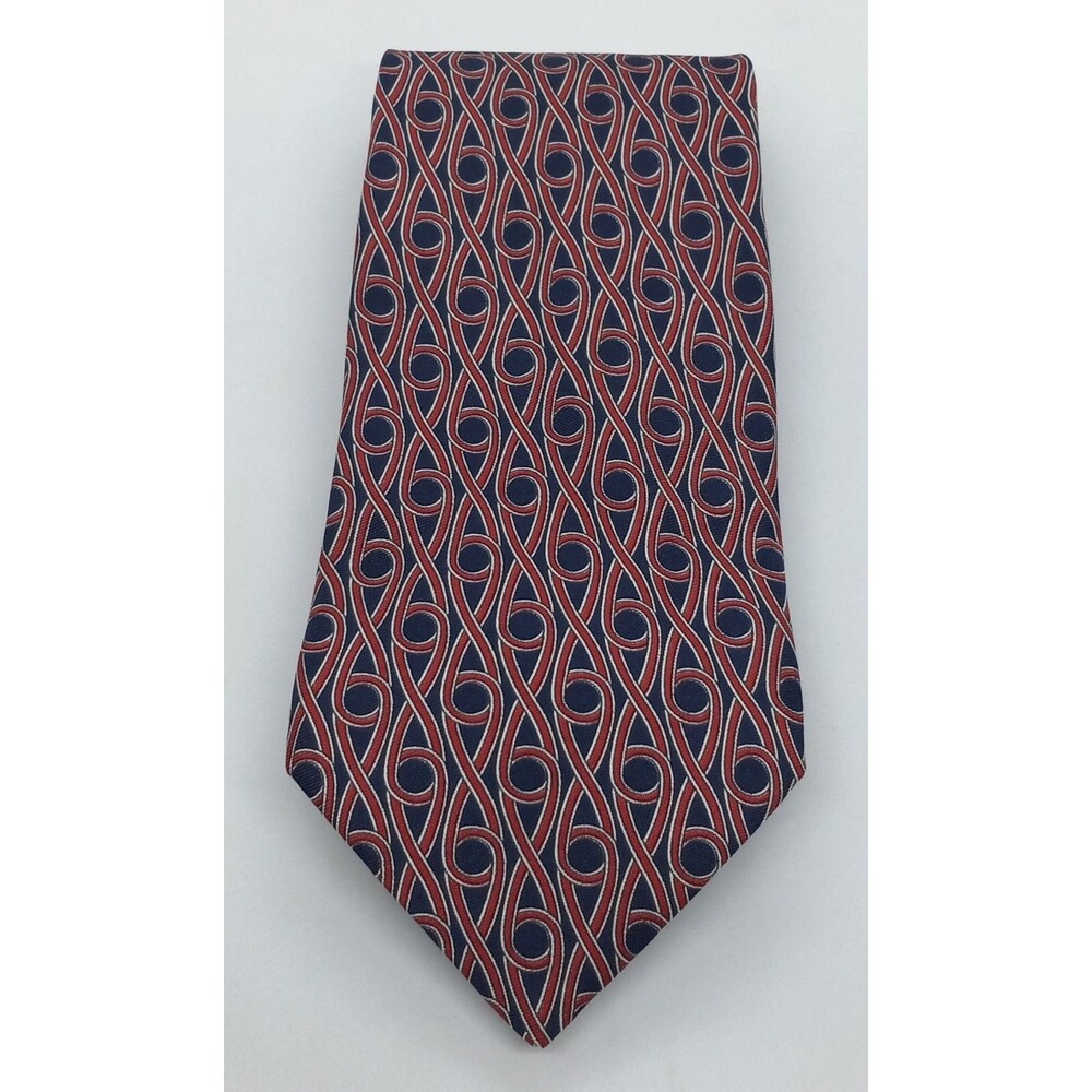 Brooks Brothers Silk Men's Tie Red White & Blue Designer Necktie USA 59" x 3.75"